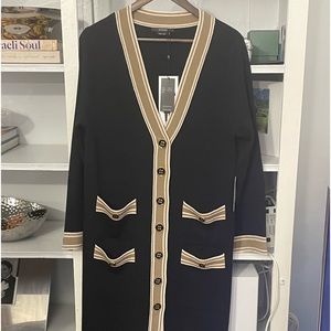 Vertigo chic long cardigan. Retails for $368 . Brand new , with Tags.